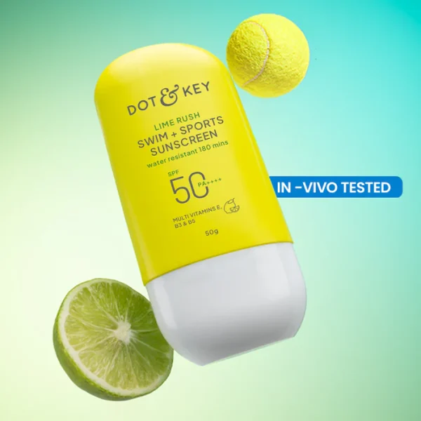 Dot & Key Lime Rush Swim + Sports Sunscreen SPF 50 PA++++ 50gm Dot & Key Lime Rush Swim + Sports Sunscreen SPF 50 PA++++ 50gm