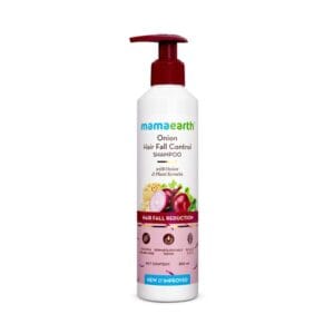 Mamaearth onion shampoo for hair growth hair fall control with onion oil plant keratin