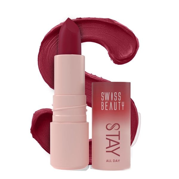 Swiss Beauty Stay All Day Lipstick Shade 4 Fancy 4g Swiss Beauty Stay All Day Lipstick Shade 4 Fancy 4g