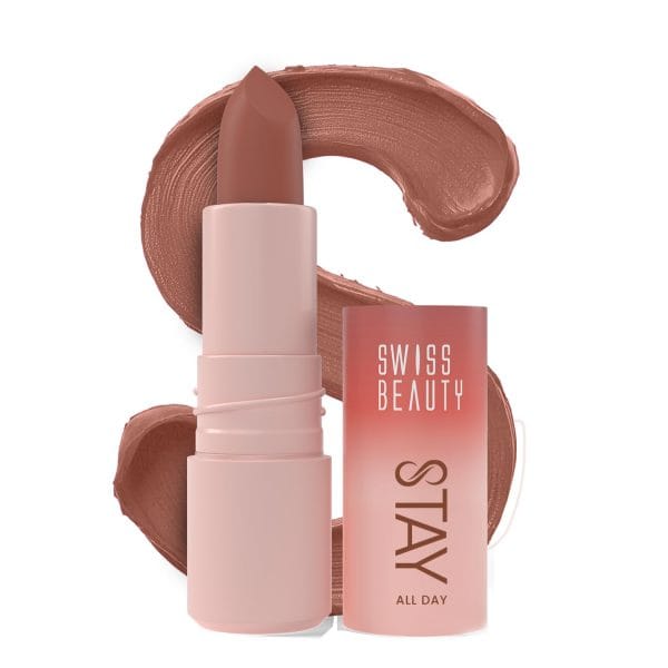Swiss Beauty Stay All Day Lipstick Shade 2 Spicy 4g Swiss Beauty Stay All Day Lipstick Shade 2 Spicy 4g