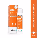 The Derma Co 1% Hyaluronic Sunscreen Oil-Free Gel Lightweight Sunscreen Acne-Prone Skin (50 g) The Derma Co 1% Hyaluronic Sunscreen Oil-Free Gel Lightweight Sunscreen Acne-Prone Skin (50 g)