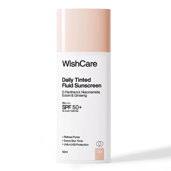Wishcare Daily Tinted Fluid Sunscreen 50ml - Shade L101 Wishcare Daily Tinted Fluid Sunscreen 50ml Shade L101
